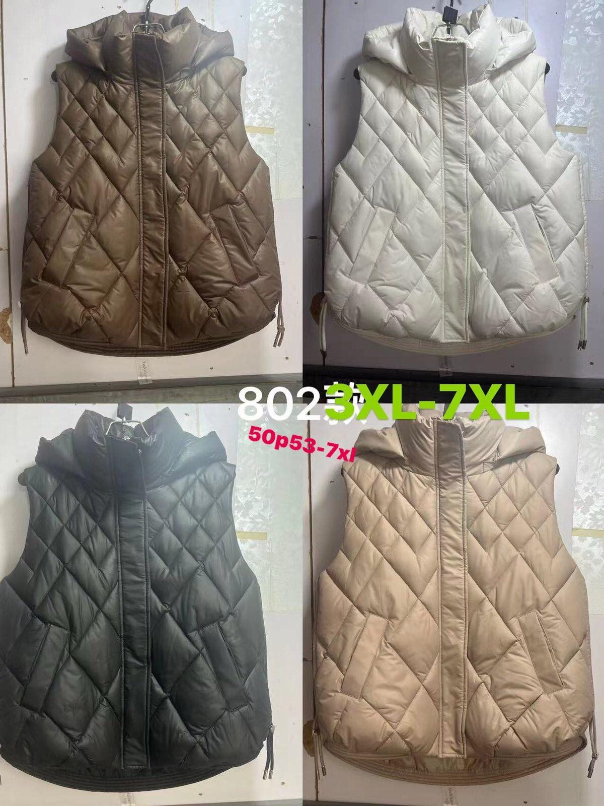 Kamizelki Damskie _size 3-7xl_ paczka 5szt_ 1kolor 8063761
