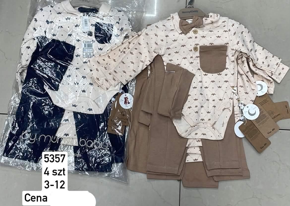 Komplety DZIECIĘCA size 3-12 m_ paczka 4szt _1 kolor 1760918