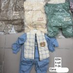 Komplety DZIECIĘCA size 9-24 m_ paczka 4szt _1 kolor 1760921