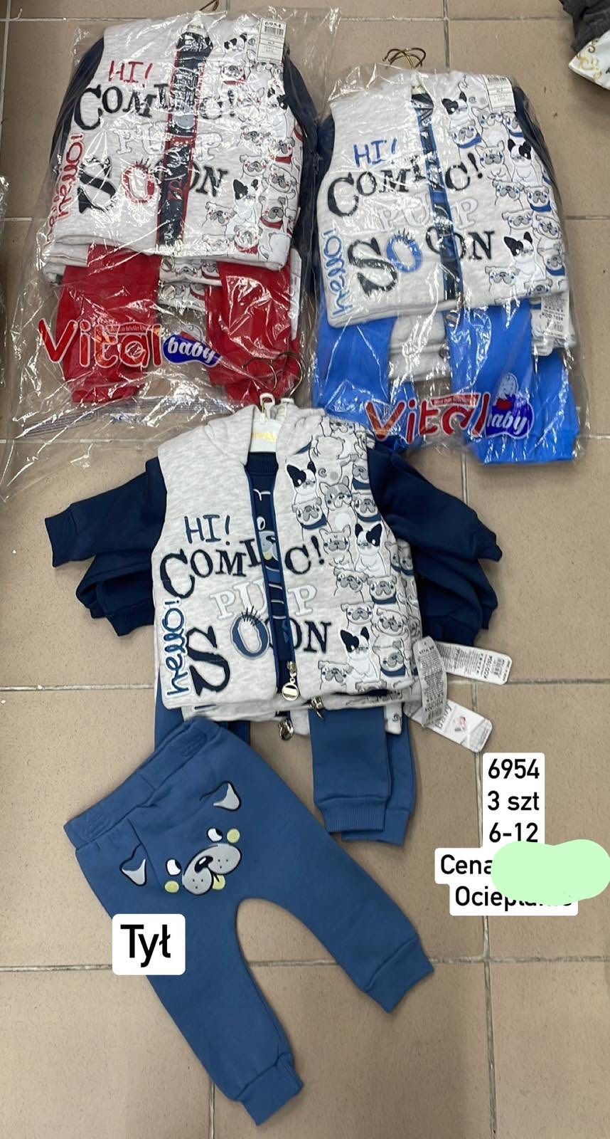 Komplety DZIECIĘCA size 6-12 m_ paczka 6szt _1 kolor 1760927