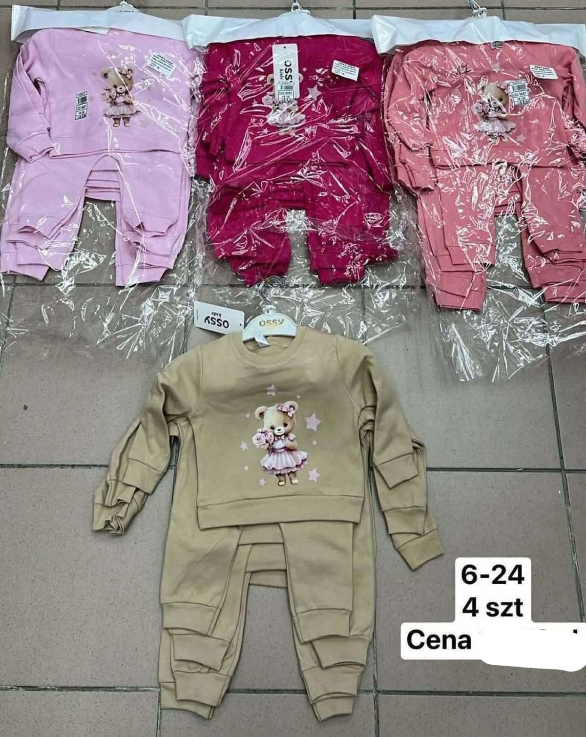 Komplety DZIECIĘCA size 6-24 m_ paczka 4szt _1 kolor 1760935