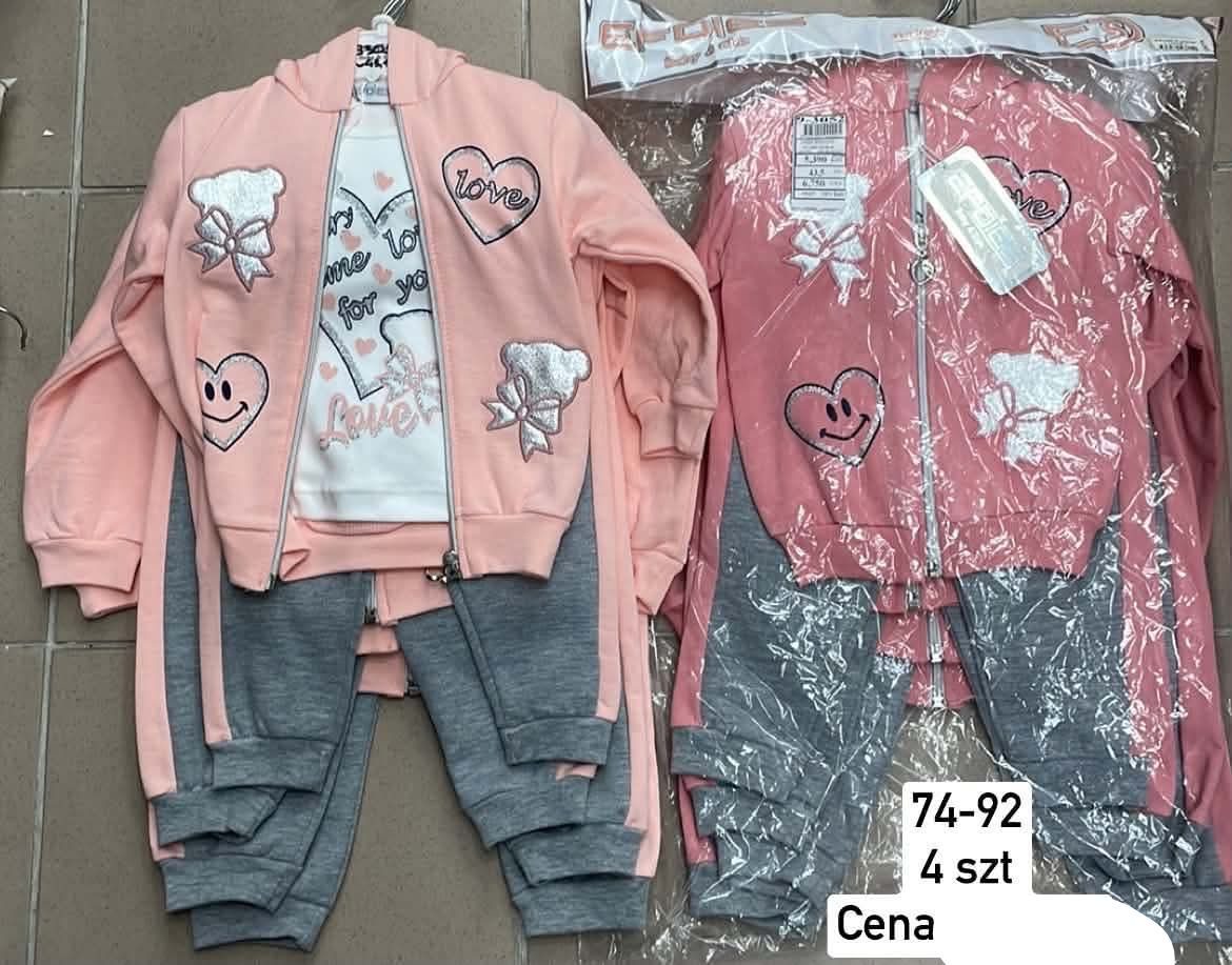 Komplety DZIECIĘCA size 74-92 _ paczka 4szt _1 kolor 1760944