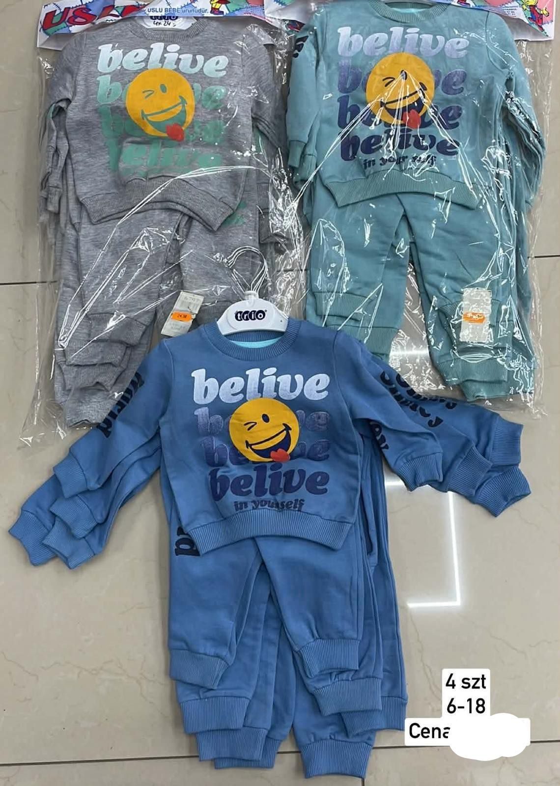 Komplety DZIECIĘCA size 6-18m_ paczka 4szt _1 kolor 1760958