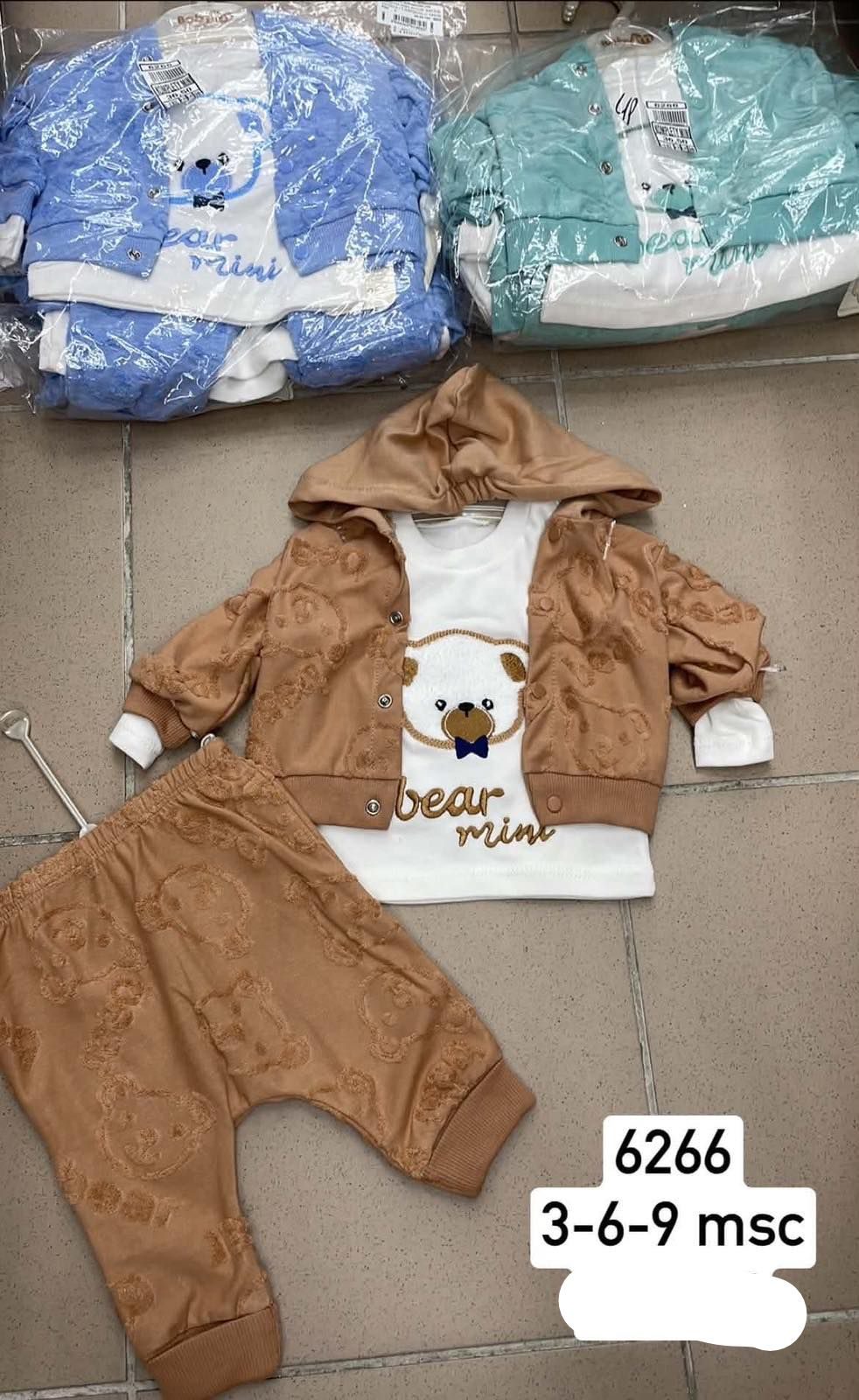 Komplety DZIECIĘCA size 3-9 m_ paczka 6szt _1 kolor 1760959