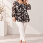 Bluzki Damskie Polskie_ size 54-60_ paczka 4szt 1 kolor 1751457