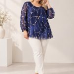 Bluzki Damskie Polskie_ size 54-60_ paczka 4szt 1 kolor 1751459