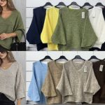 Swetry damskie Włoski _ Size uni_paczka 6szt_mix kolor 1751668