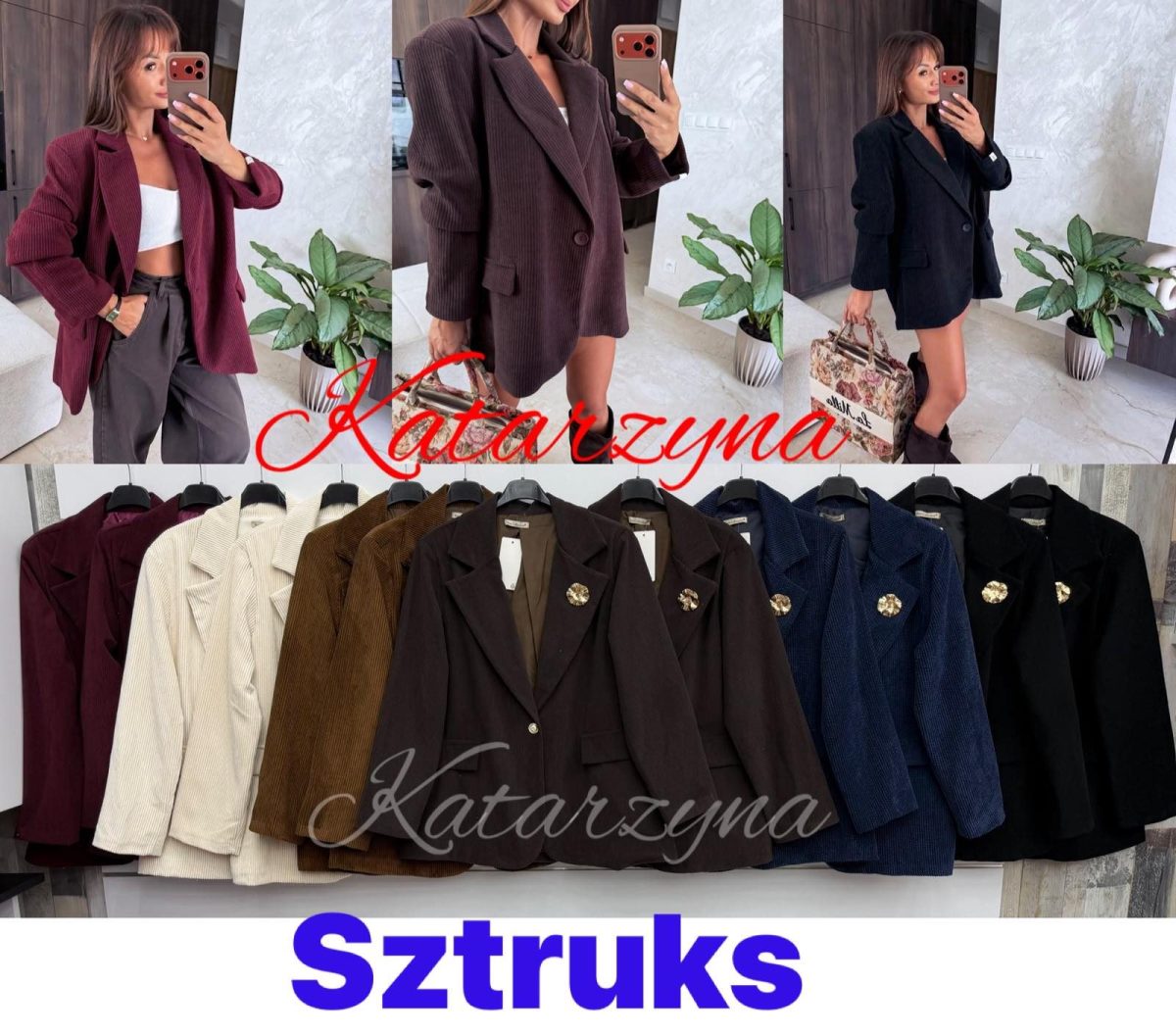 Marynarki DAMSKA WŁOSKA_size uni_paczka 6 szt_mixkolor 1751694