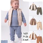 Komplety DZIECIĘCA size 9-24 m_ paczka 4szt _1 kolor 1751719