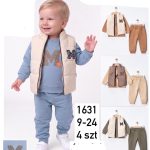 Komplety DZIECIĘCA size 9-24 m_ paczka 4szt _1 kolor 1751721