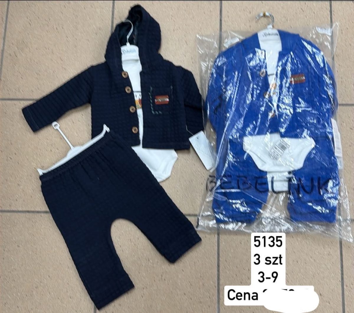 Komplety DZIECIĘCA size 3-9 m_ paczka 6szt _1 kolor 1751728