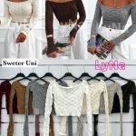 Swetry Damskie Włoskie _size uni_ paczka 6szt_ mix kolor 1751924