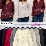 Swetry Damskie Włoskie _size uni_ paczka 6szt_ mix kolor 1751933