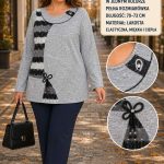 Bluzki Damskie Polskie_ size m-3xl_ paczka 5szt 1 kolor 1751760