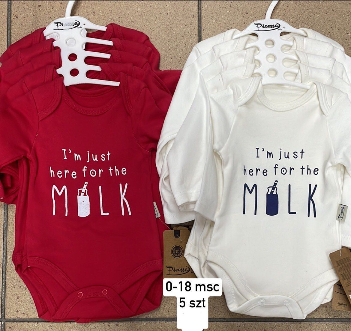 Body DZIECIĘCA size 0-18 m_ paczka 5szt _1 kolor 1751958