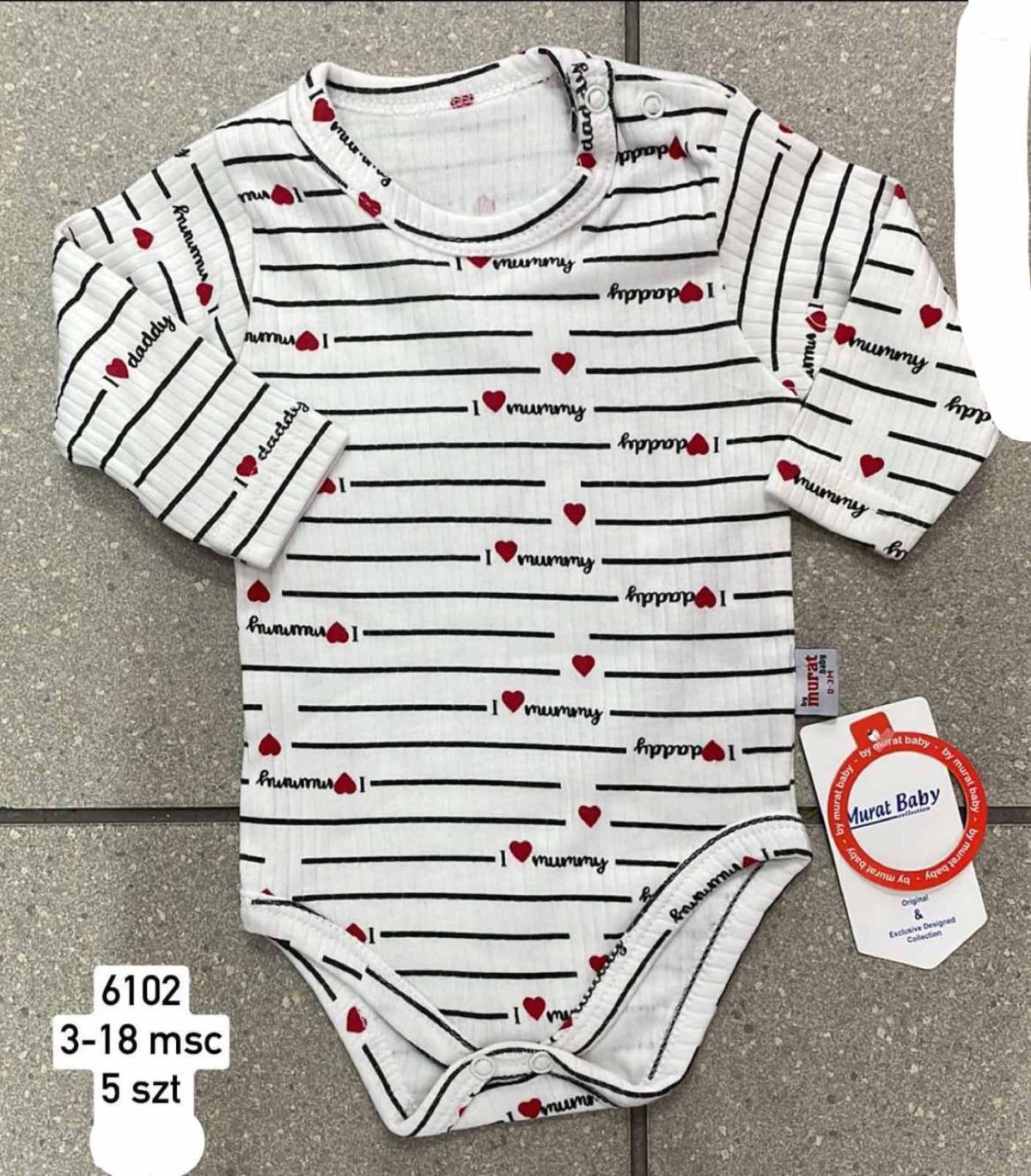 Body DZIECIĘCA size 3-18 m_ paczka 5szt _1 kolor 1751959
