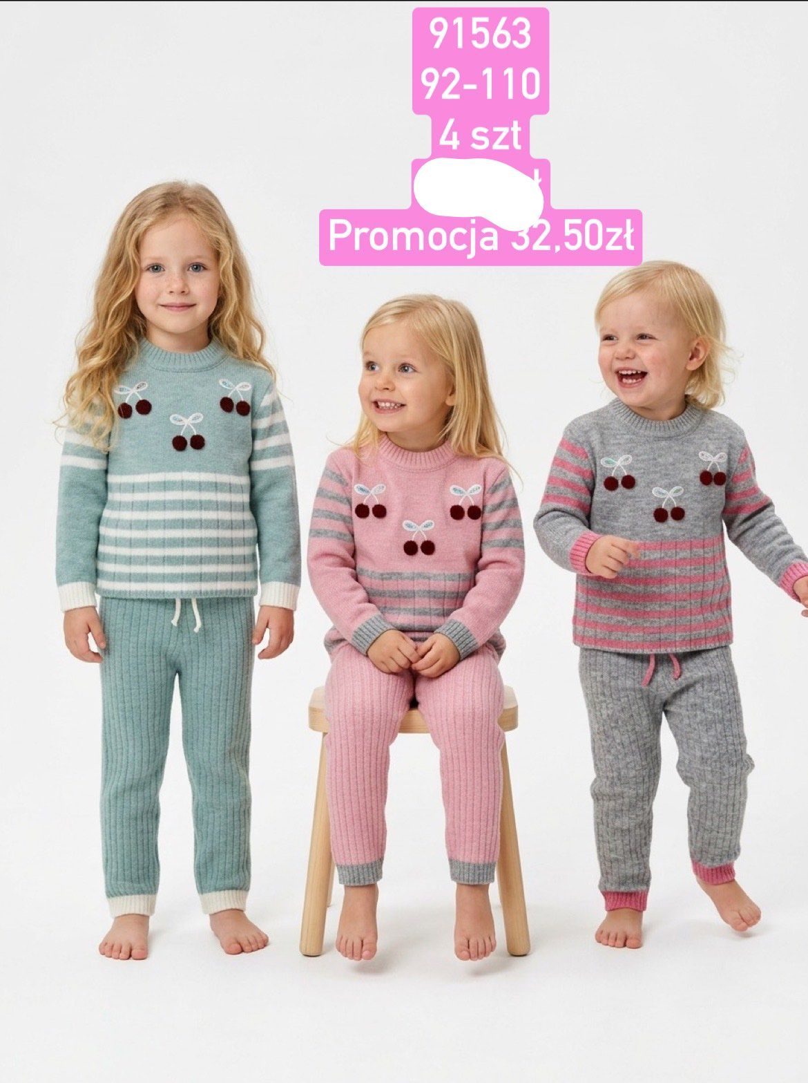 Komplety DZIECIĘCA size 92-110_ paczka 4szt _1 kolor 1751969