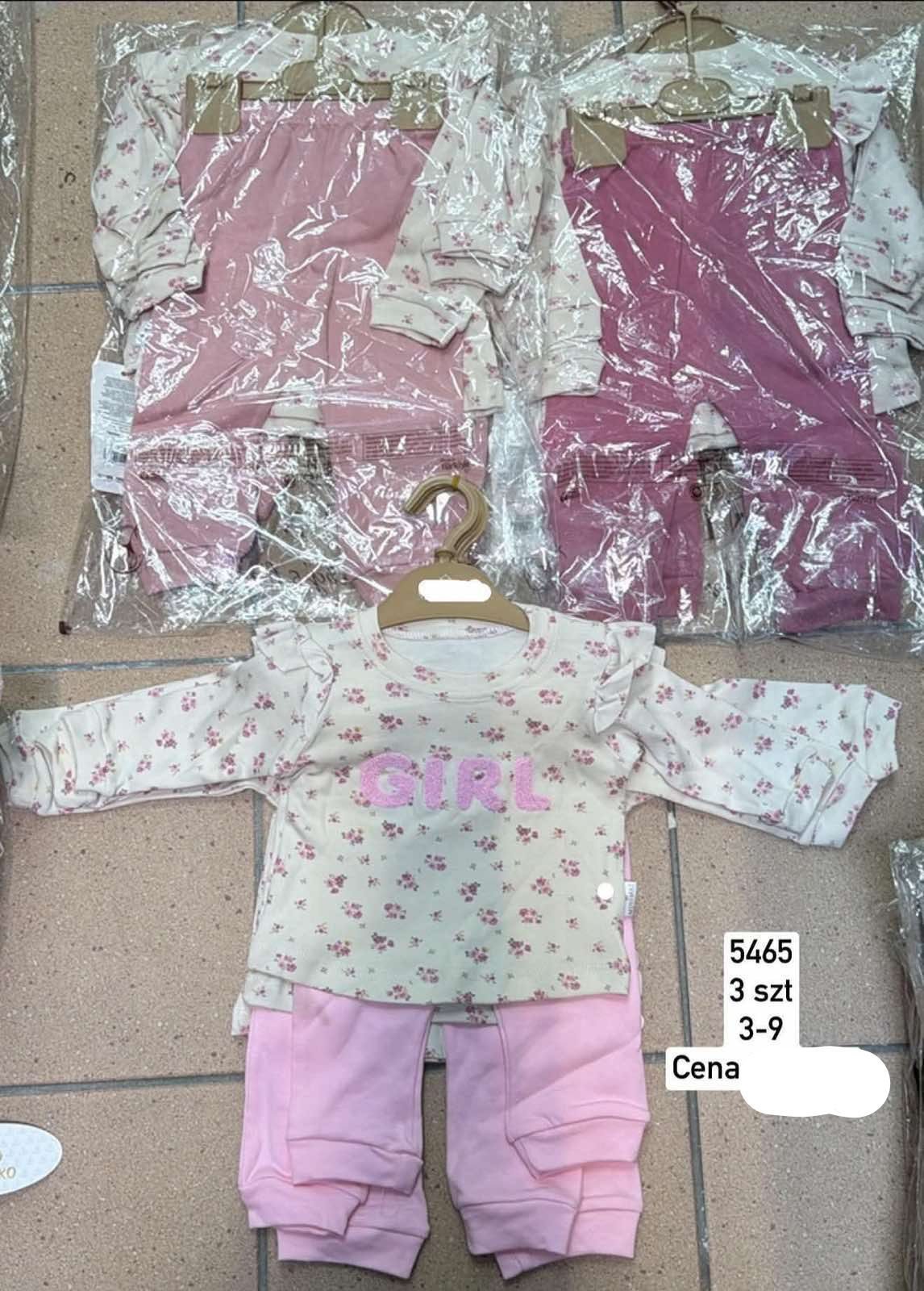Komplety DZIECIĘCA size3-9 m_ paczka 6szt _1 kolor 1751978
