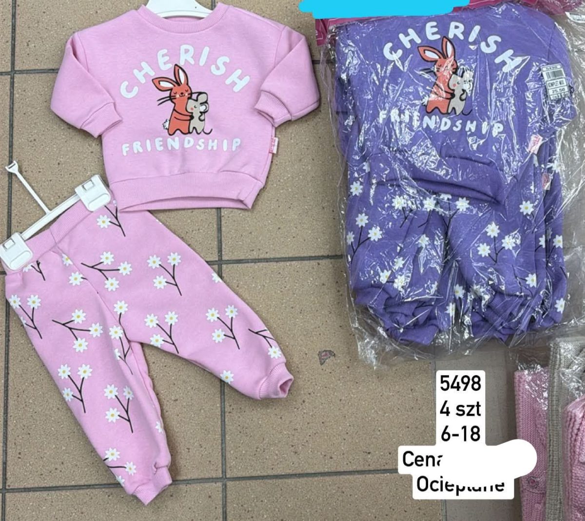 Komplety DZIECIĘCA size 6-18 m_ paczka 4szt _1 kolor 1751980