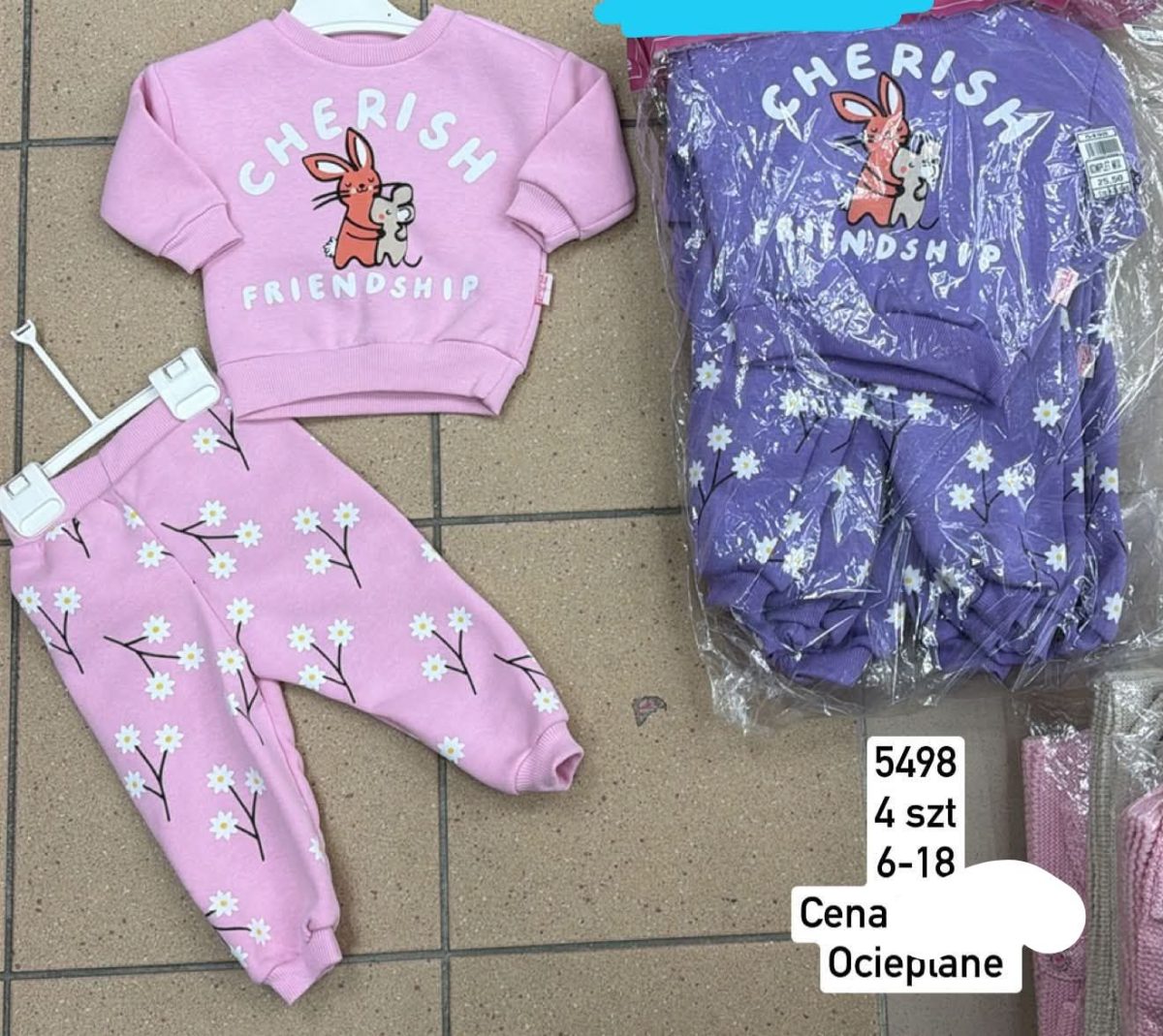 Komplety DZIECIĘCA size 6-18 m_ paczka 4szt _1 kolor 1751981