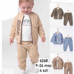 Komplety DZIECIĘCA size 9-24 m_ paczka 4szt _1 kolor 1751982
