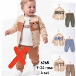 Komplety DZIECIĘCA size 9-24 m_ paczka 4szt _1 kolor 1751983