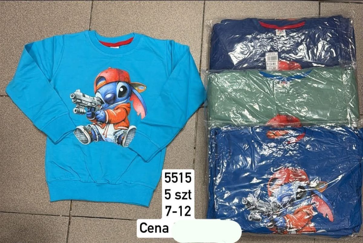 Bluzy DZIECIĘCA size 7-12 lat_ paczka 5szt _1 kolor 1716435