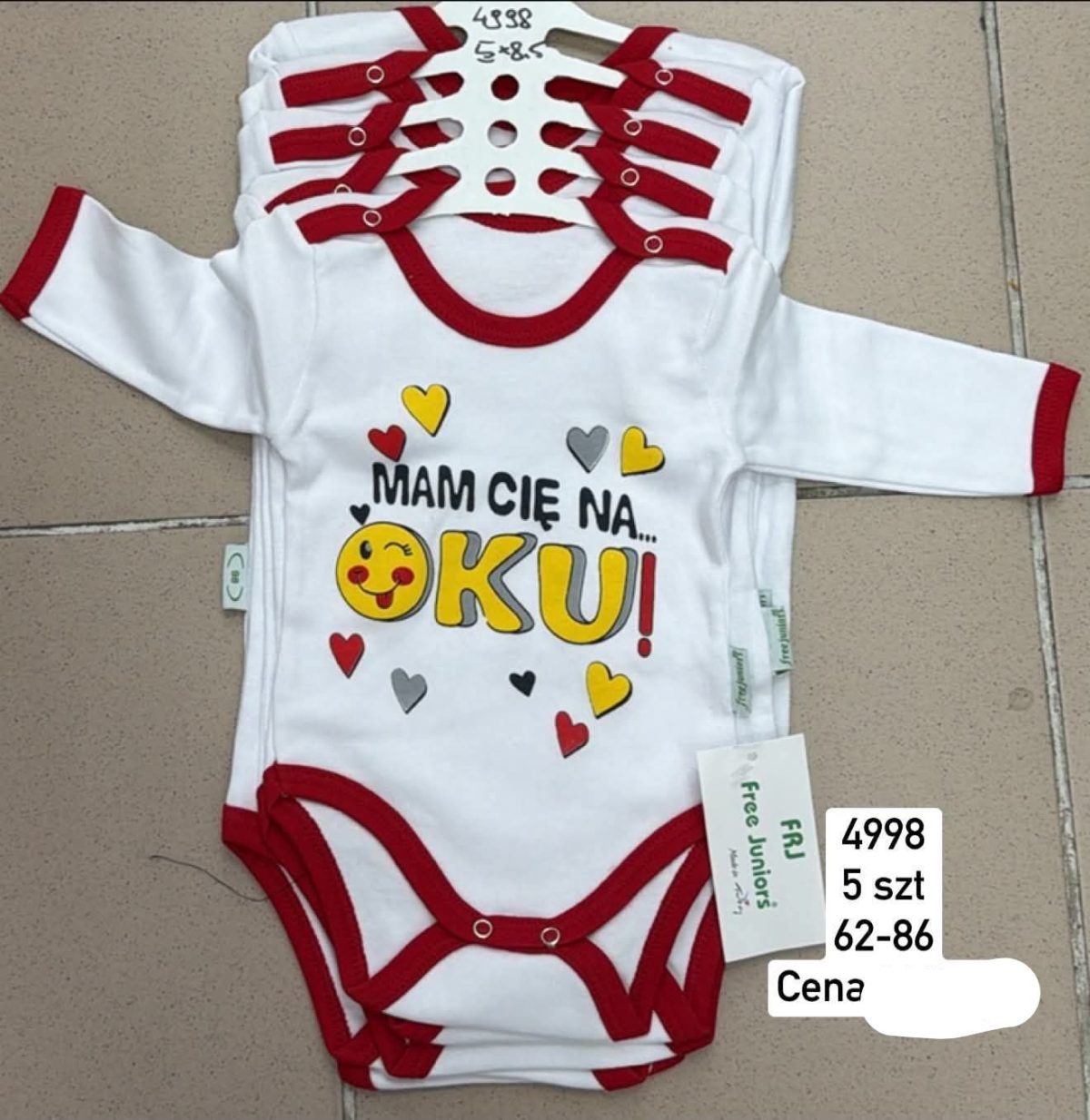 Body DZIECIĘCA size 62-86_ paczka 5szt _1 kolor 1716439