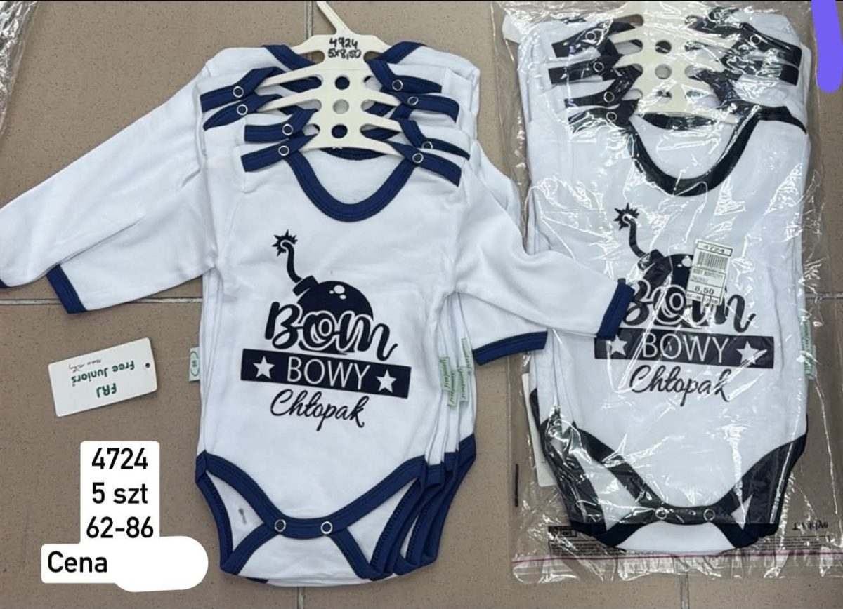 Body DZIECIĘCA size 62-86_ paczka 5szt _1 kolor 1716443