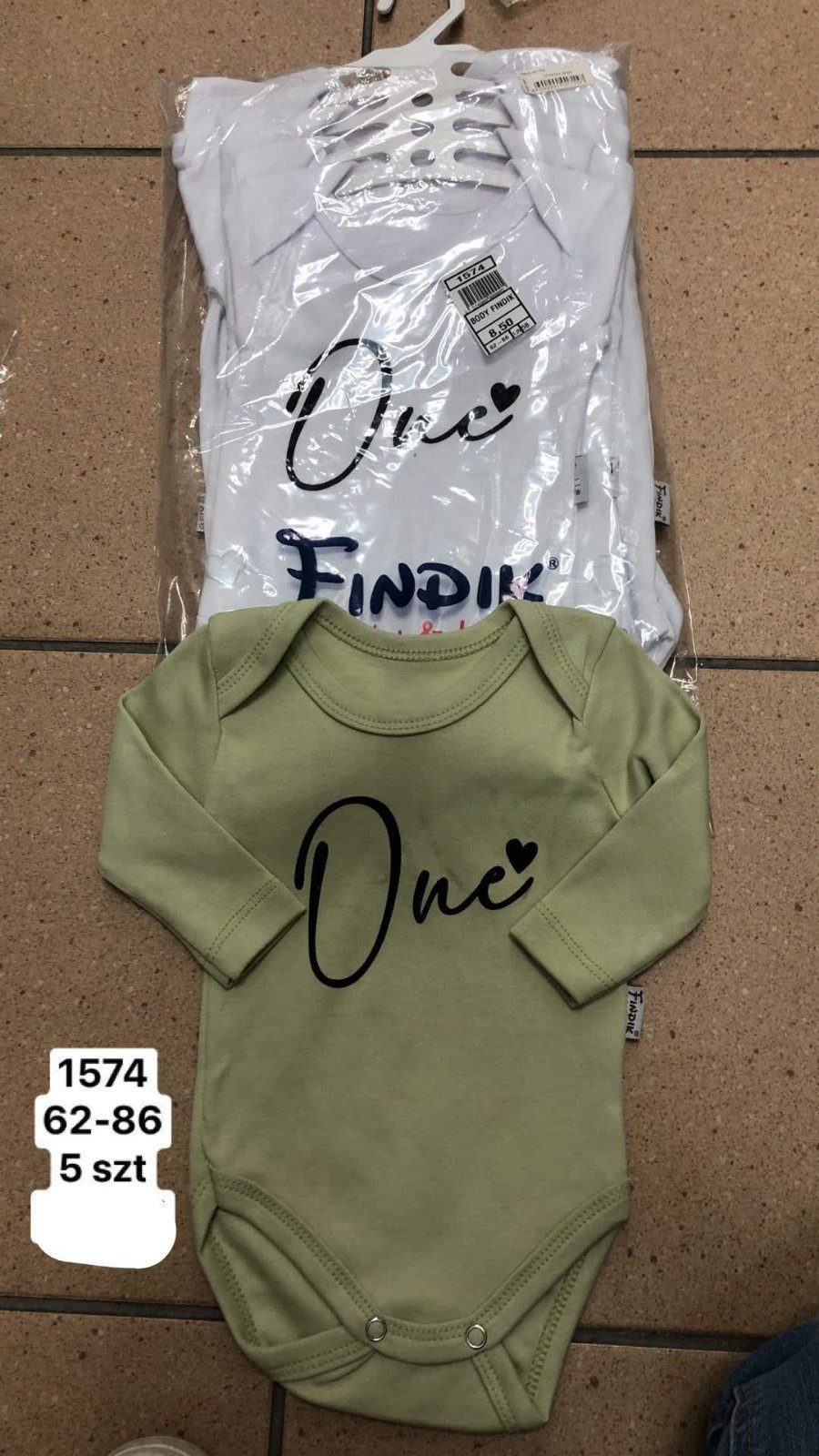 Body DZIECIĘCA size 62-86_ paczka 5szt _1 kolor 1716445