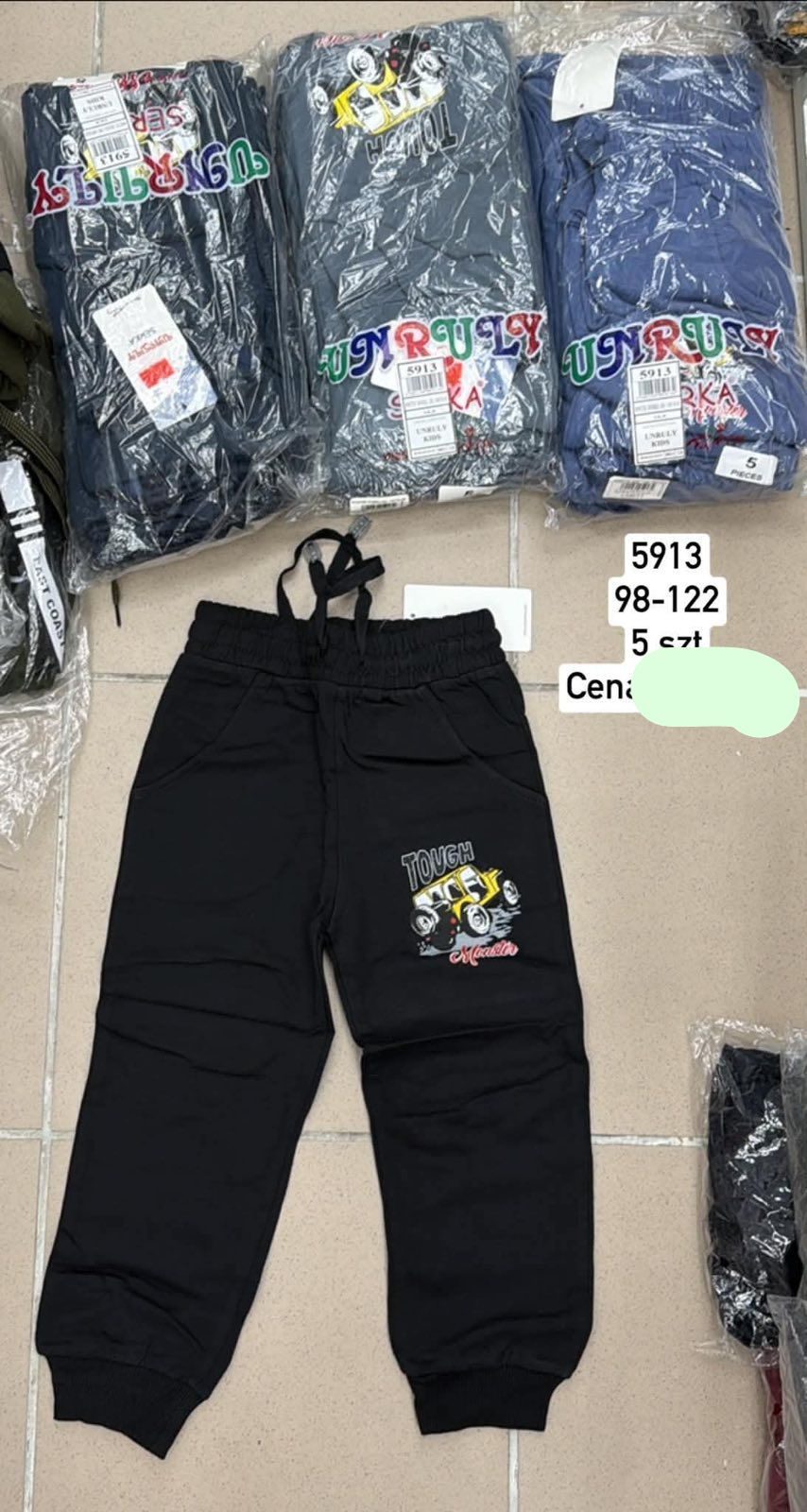 Spodnie DZIECIĘCA size 98-122_ paczka 5szt _1 kolor 1716460