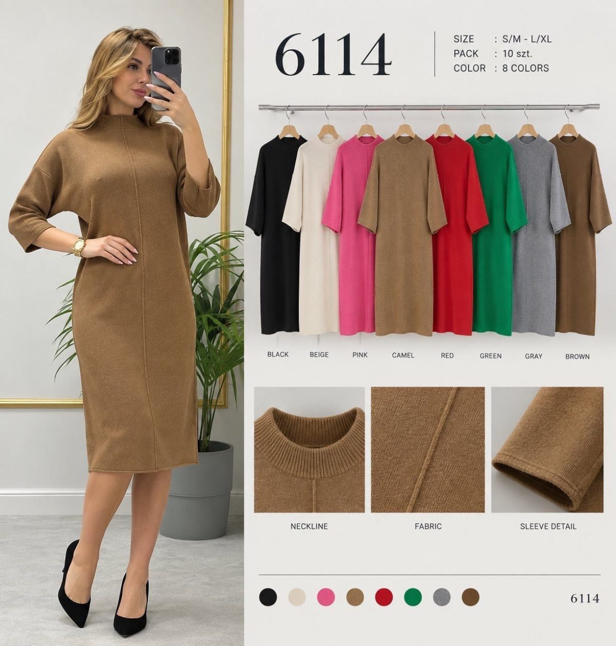 Sukienki Damskie_ size s-xl_ paczka 10szt mix kolor 8036050