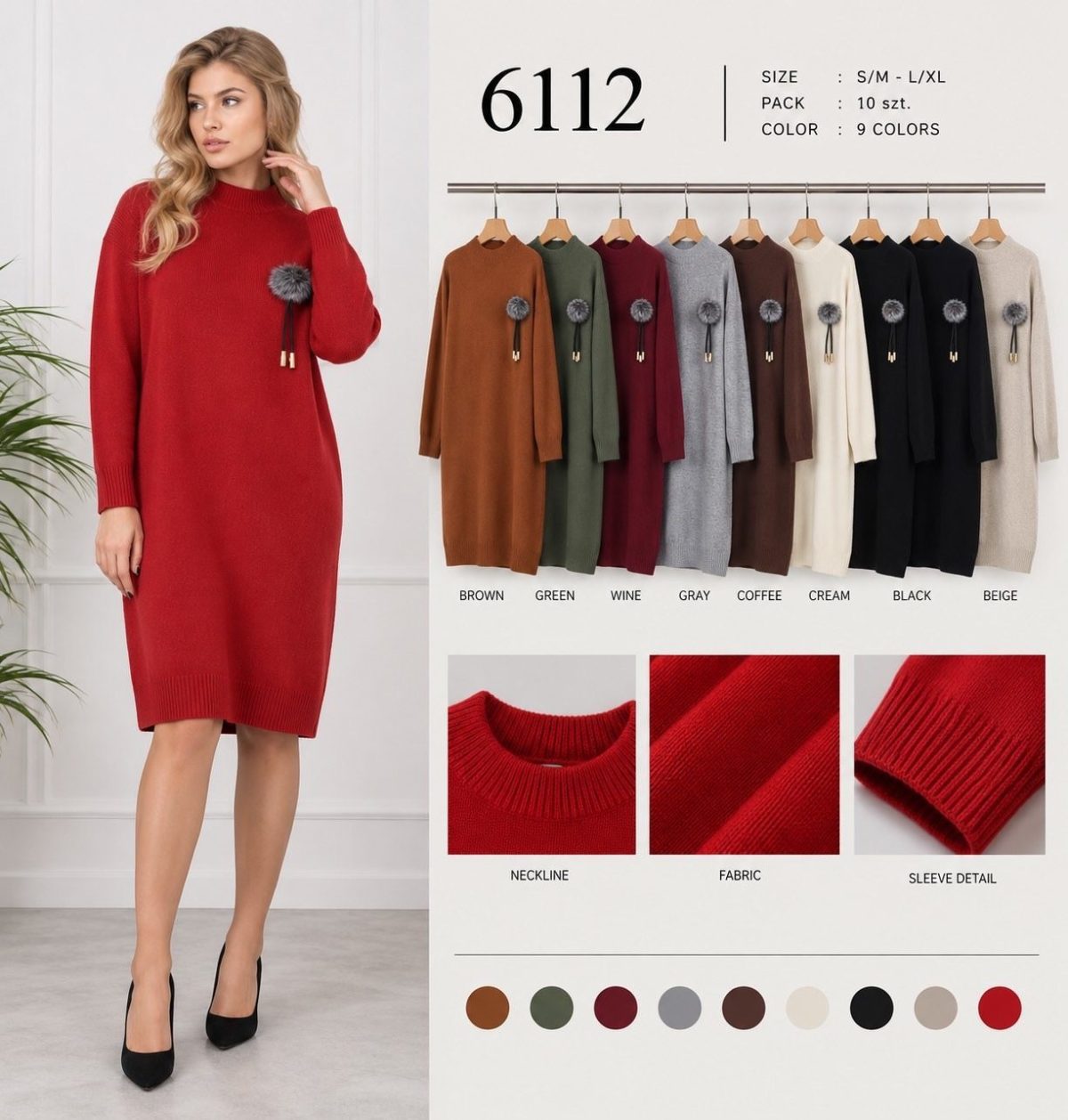 Sukienki Damskie_ size s-xl_ paczka 10szt mix kolor 8036051