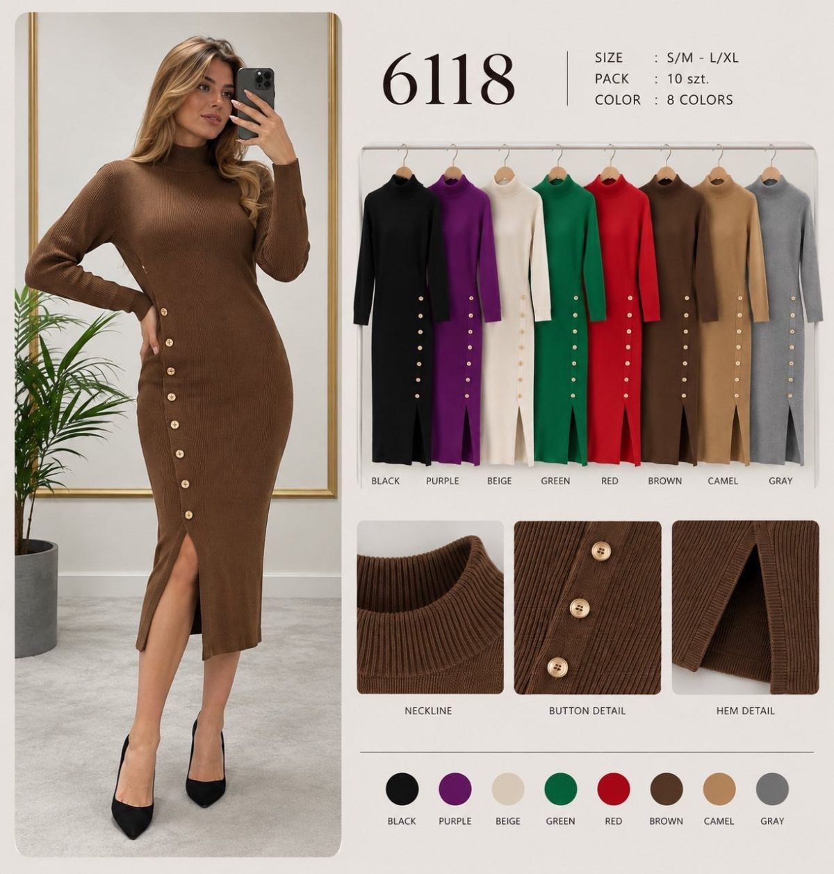 Sukienki Damskie_ size s-xl_ paczka 10szt mix kolor 8036053