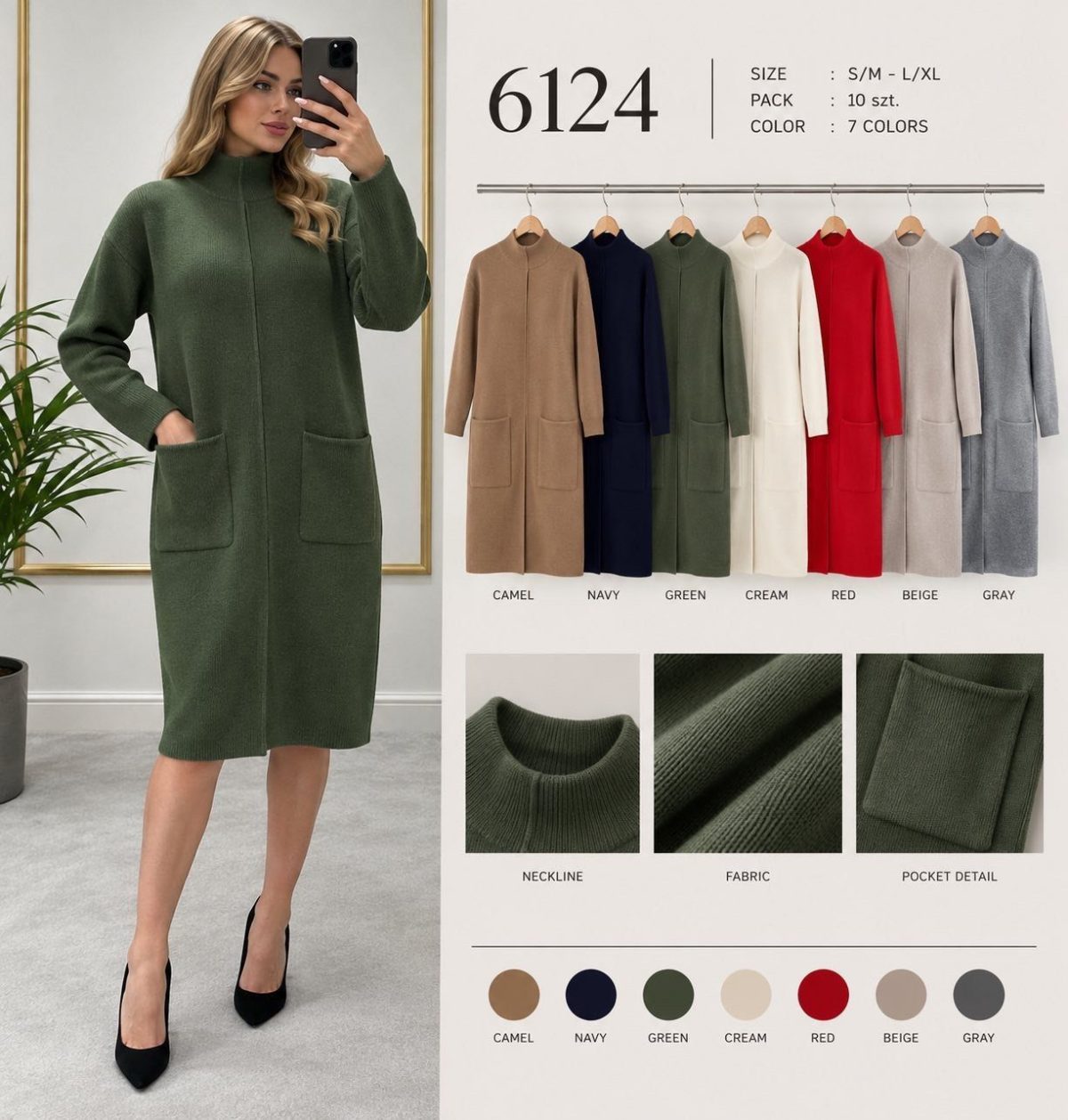 Sukienki Damskie_ size s-xl_ paczka 10szt mix kolor 8036054