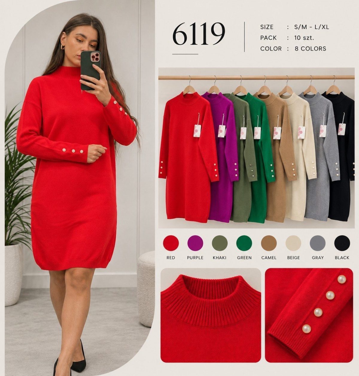 Sukienki Damskie_ size s-xl_ paczka 10szt mix kolor 8036055