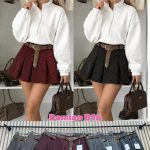 Spódnica krótka DAMSKA WŁOSKA_size uni_ paczka 6 szt_mixkolor 8036237