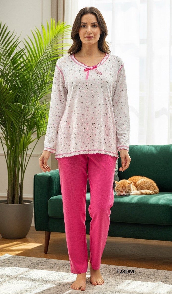 Piżamy DAMSKA TURECKA_size m-3xl_paczka 10 szt_mixkolor 8036401