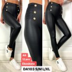 Spodnie skórzane Damskie _size S-XL_paczka 12szt_1 kolor 7255556