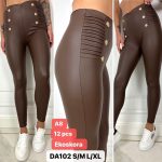 Spodnie skórzane Damskie _size S-XL_paczka 12szt_1 kolor 7255558