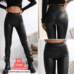 Spodnie skórzane Damskie _size S-XL_paczka 12szt_1 kolor 7255559