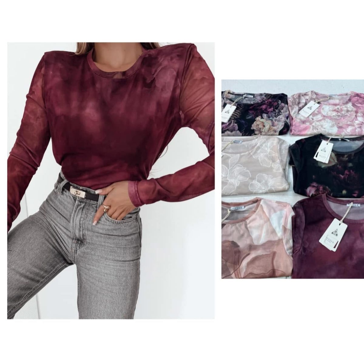Bluzki Damskie Tureckie_ Size uni_ paczka 6szt_MIX kolor 7256002