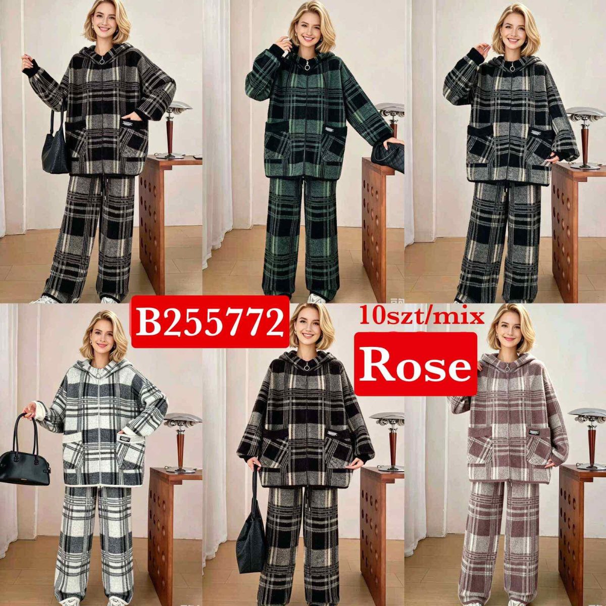 Komplety Damskie wloskie _size uni paczka 10szt_ mix kolor 5396669