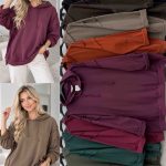 Bluzy Damskie wloskie _over size _ paczka 6szt_ mix kolor 5396988