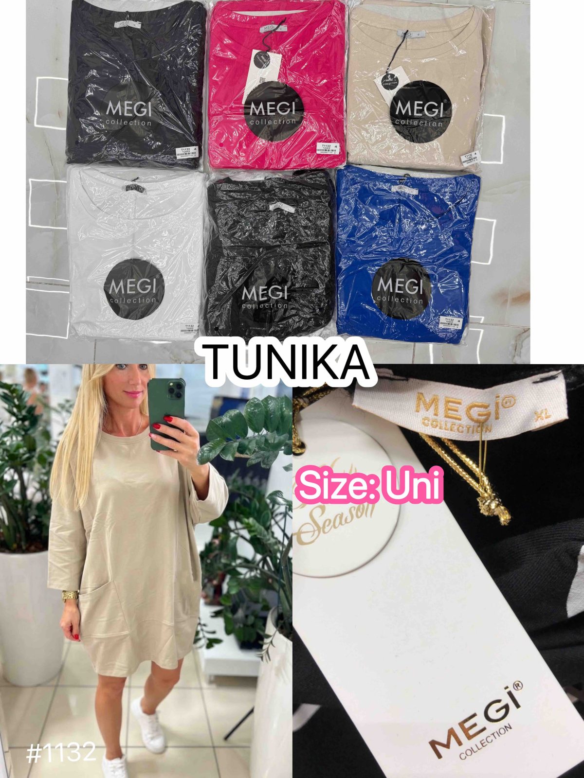 Tuniki Damskie Tureckie _size uni_ paczka 6szt_ mix kolor 5397043