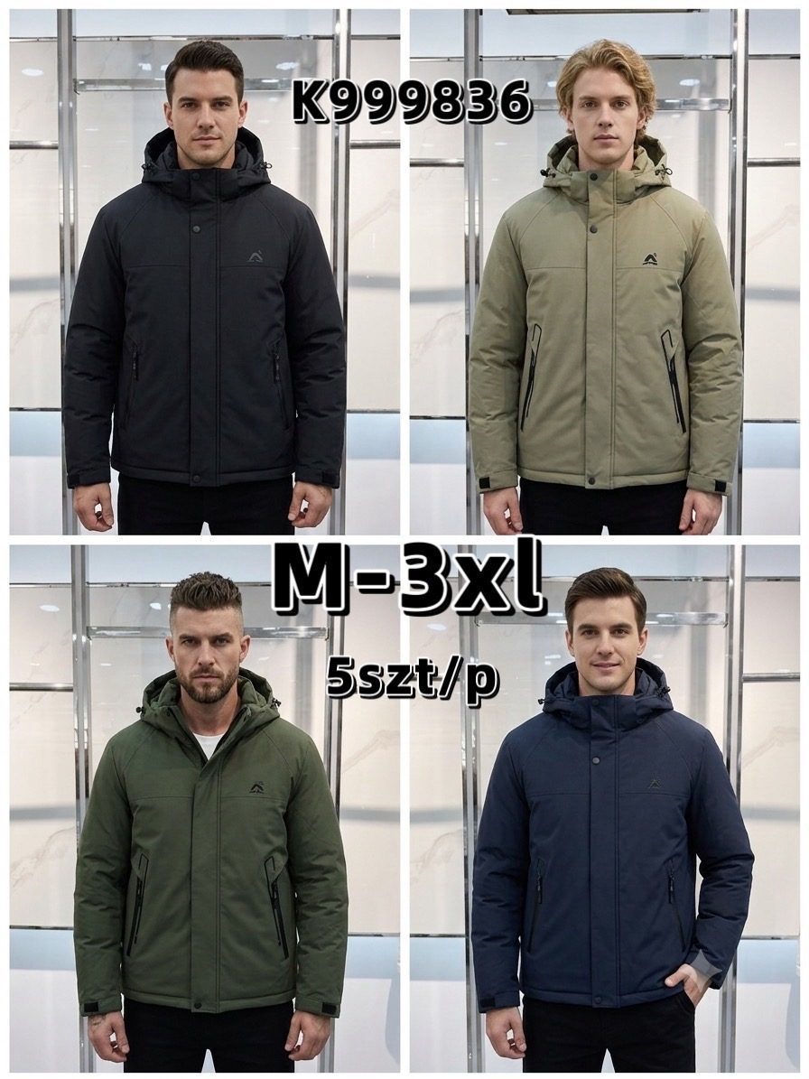 Kurtki MĘSKA_ Size m-3xl_ paczka 5szt_1kolor 8605639