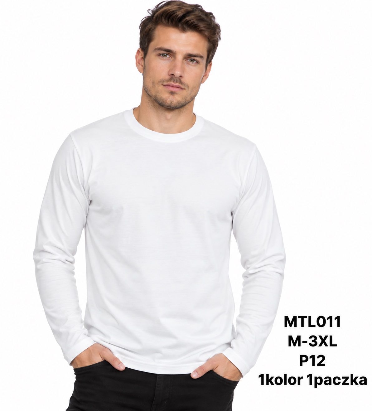 Bluzki MĘSKA_size m-3xl_paczka 12 szt_1kolor 8605807