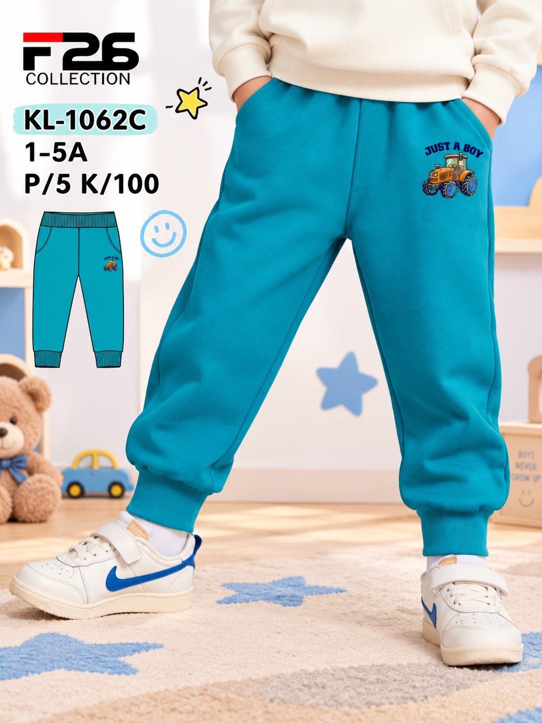 Spodnie DZIECIĘCA size 1-5 lat_ paczka 5szt _1 kolor 8606010
