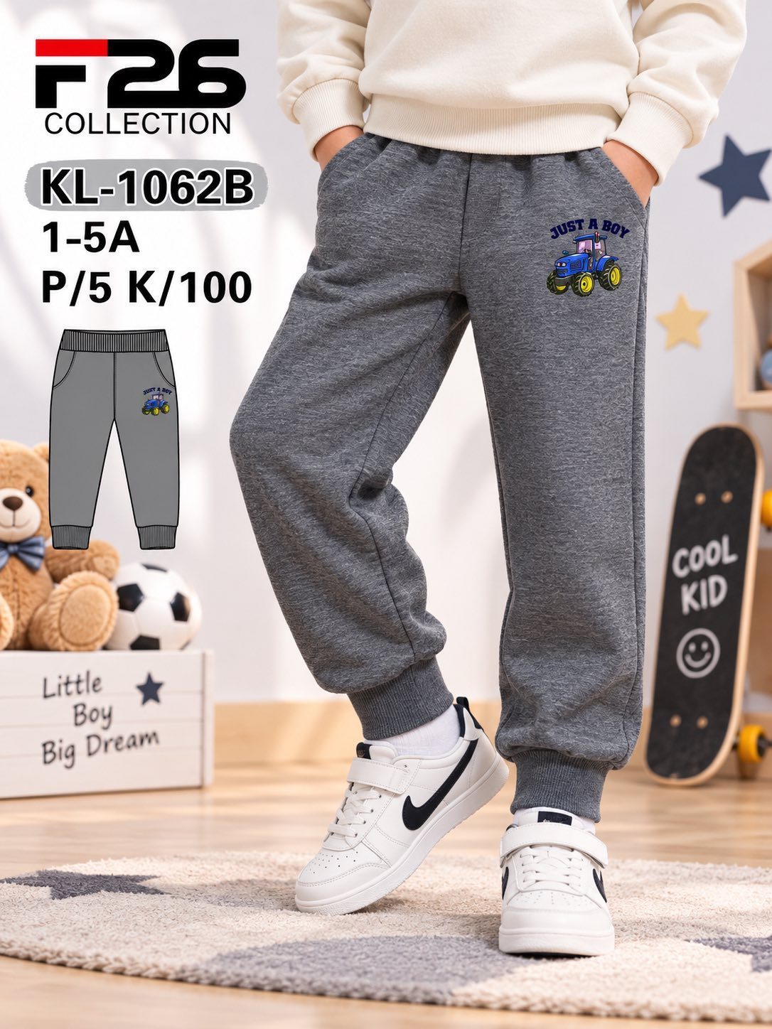 Spodnie DZIECIĘCA size 1-5 lat_ paczka 5szt _1 kolor 8606011