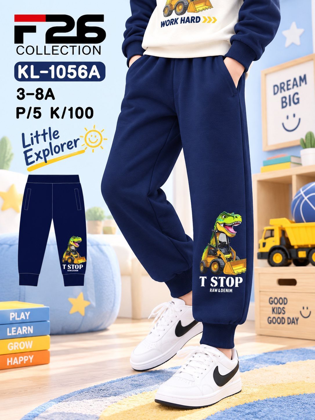 Spodnie DZIECIĘCA size 3-8 lat_ paczka 5szt _1 kolor 8606026